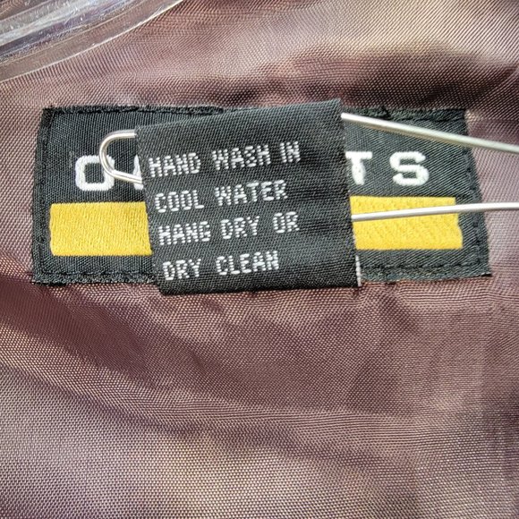 Objects Gold Burgundy Collared Silk Lightweight Classic Shacket Jacket Coat - Picture 13 of 13